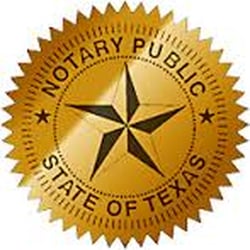 Texas Notary Gold Seal